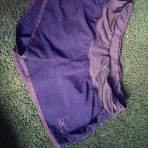 Mizuno athletic shorts (blue and grey)